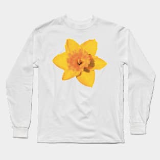 Yellow Daffodil Flower Long Sleeve T-Shirt